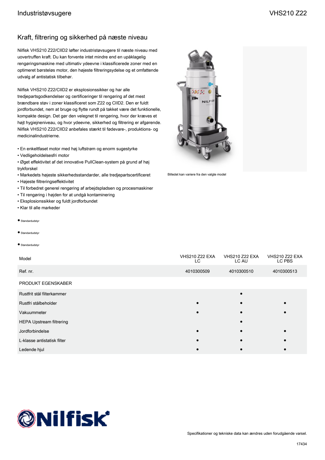 VHS210 Factsheet DK