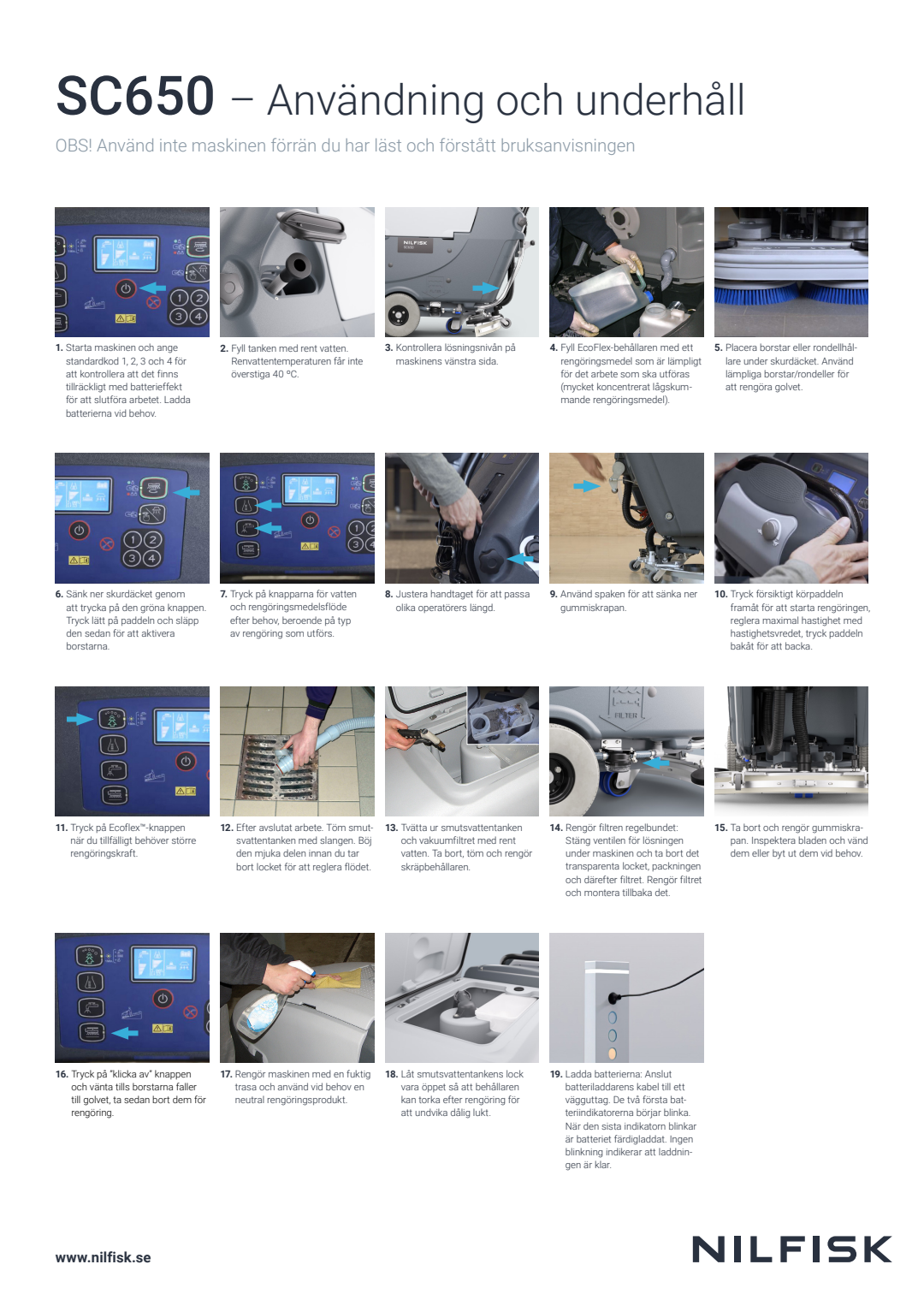 SV SE SC650 Serviceposter Document