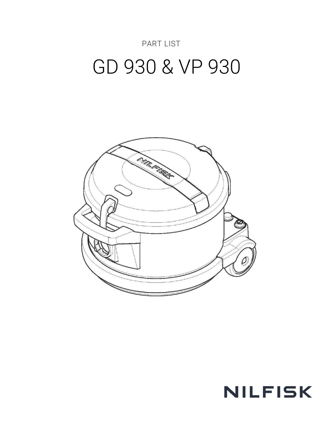 EN VP930 GD930 Part List Document