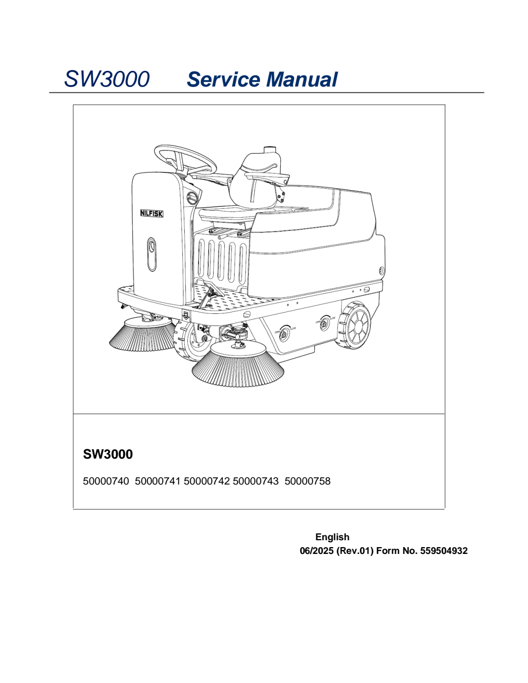 SW3000 Service Manual In English 559504932