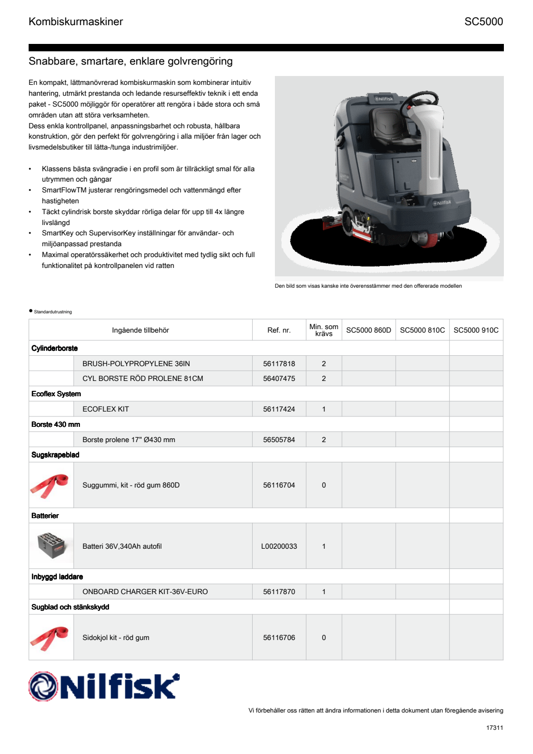 SV SE SC5000 Factsheet