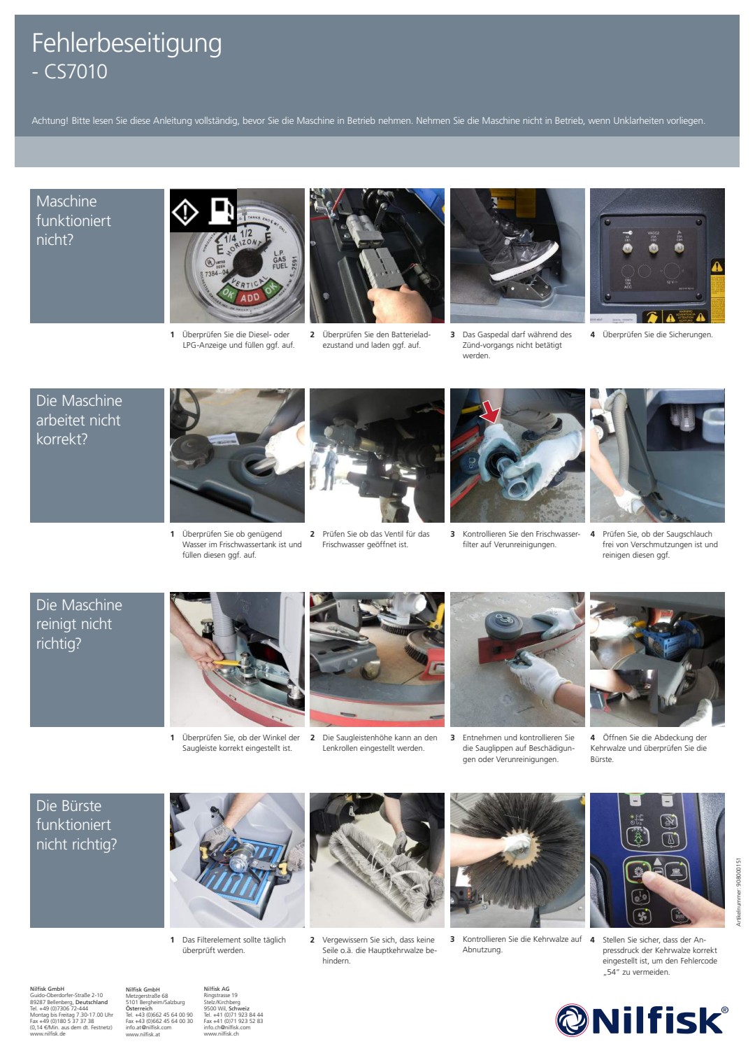 DE Cs7010 Fehlerbeseitigung (Troubleshooting) Document