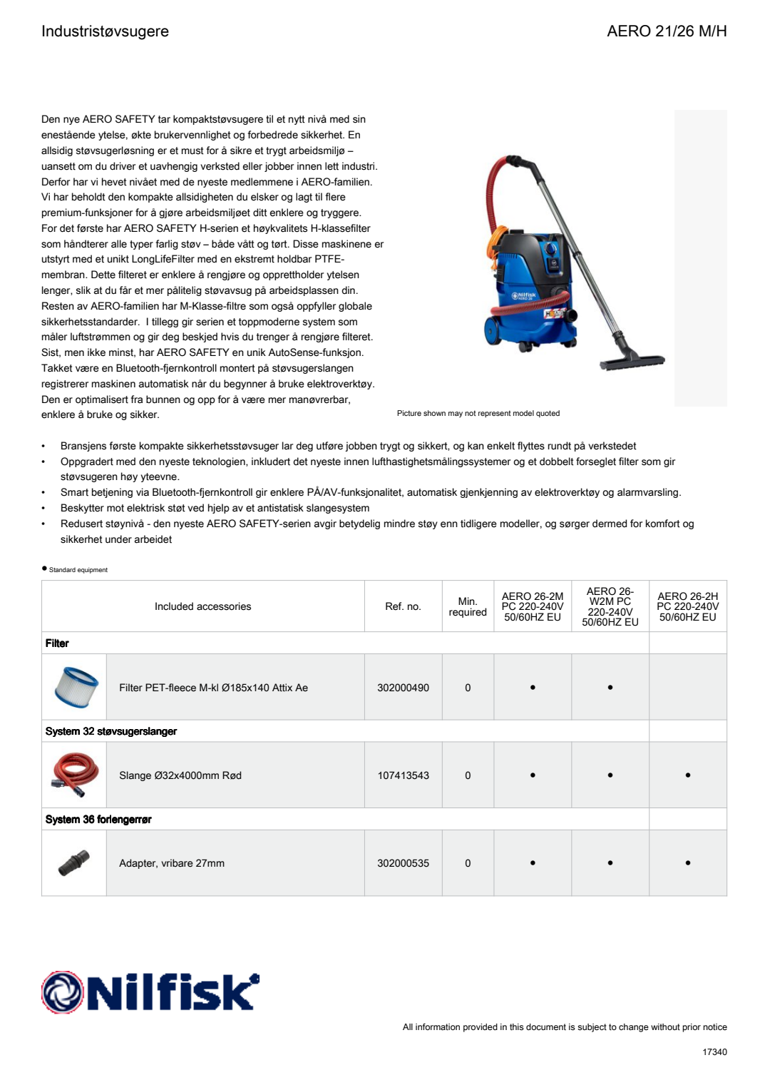NB NO AERO 26 Factsheet