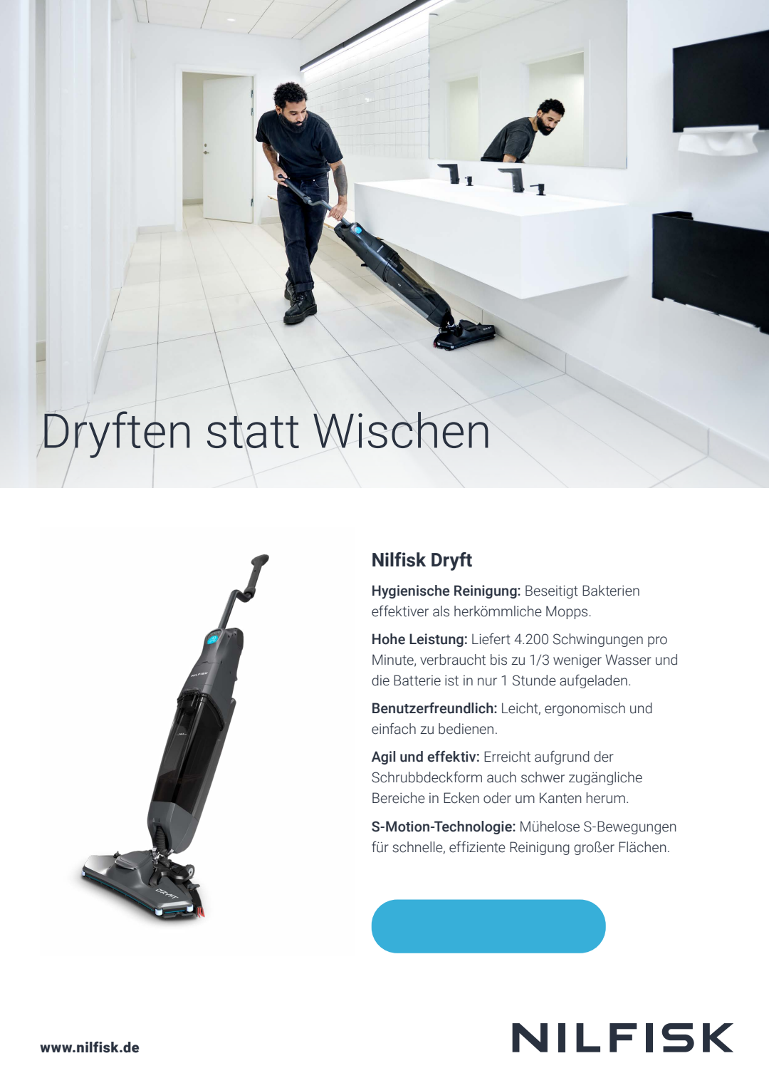 Nilfisk Dryft Produktschild Vorlage A4 DE DE