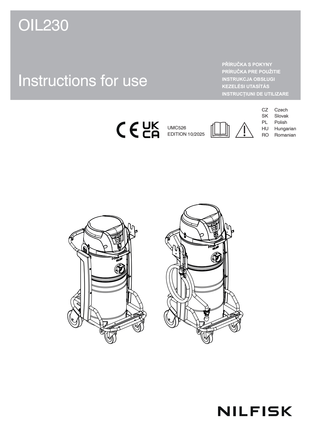 HU OIL230 Használati útmutató
