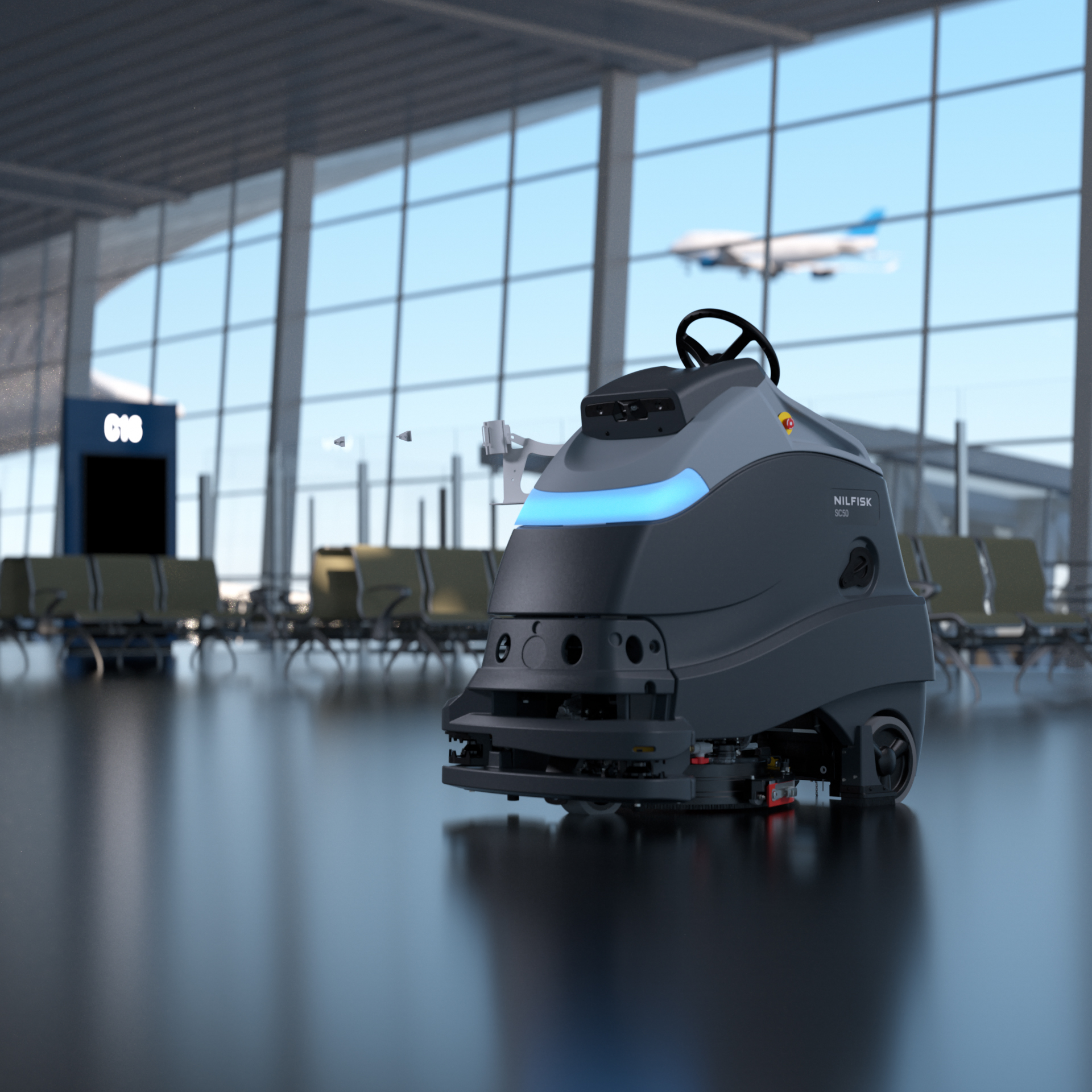 SC50 - L'autolaveuse robot conçue pour le nettoyage des grands espaces