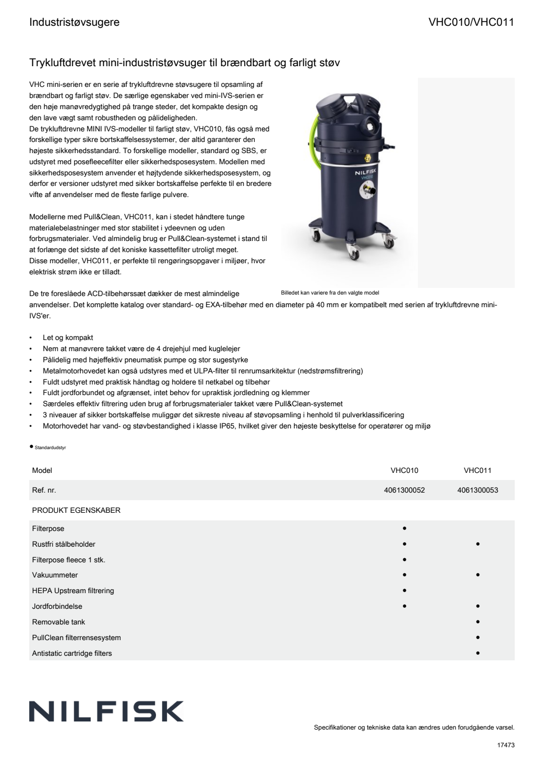 Factsheet VCH010 VCH011