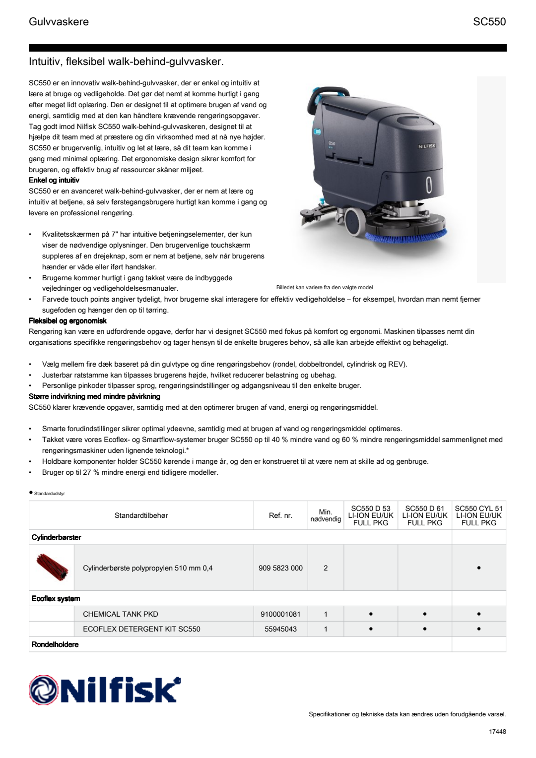 SC550 Factsheet