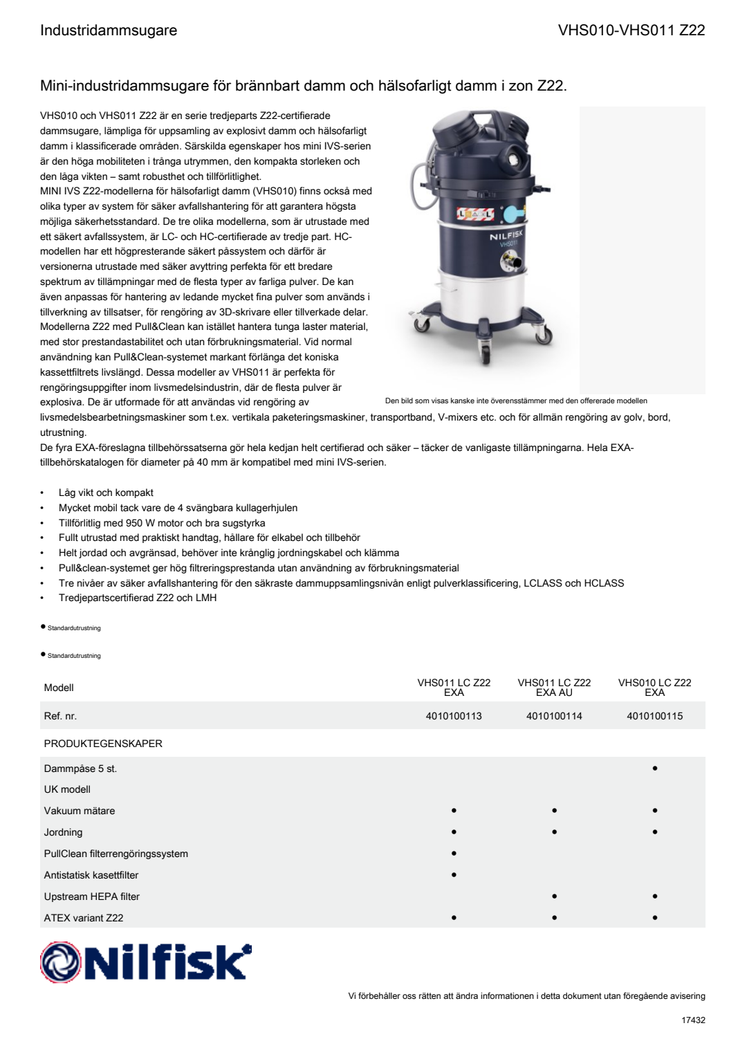 Factsheet VHS010 011 Z22