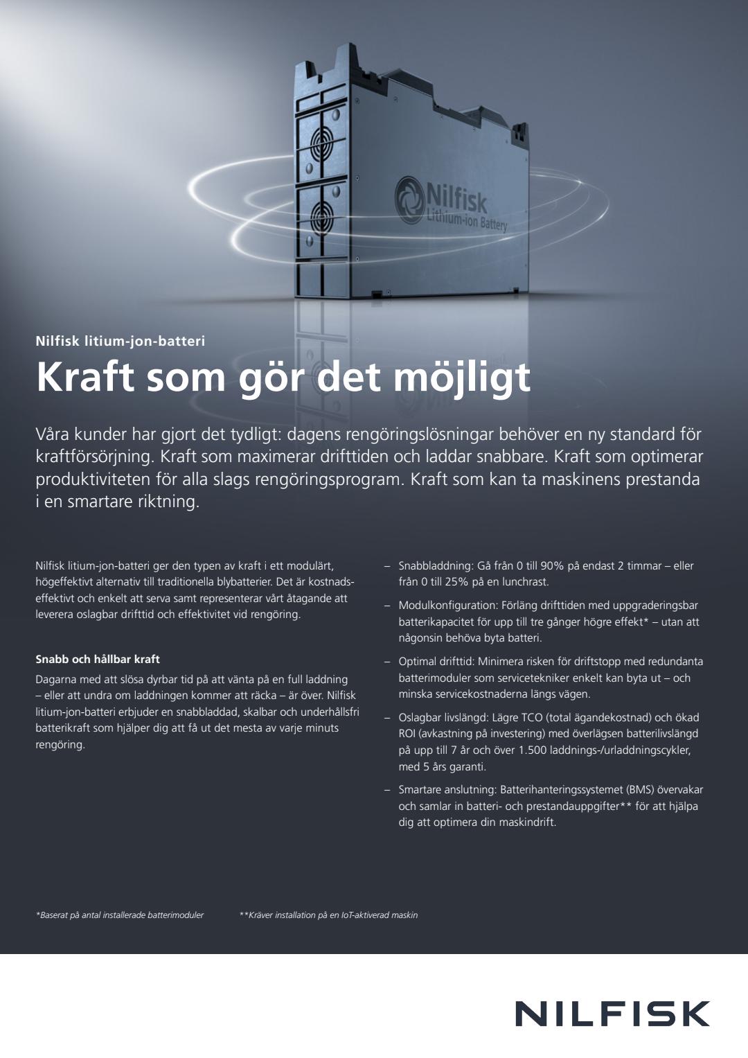 SV SE Lithium Battery One Pager A4 Document