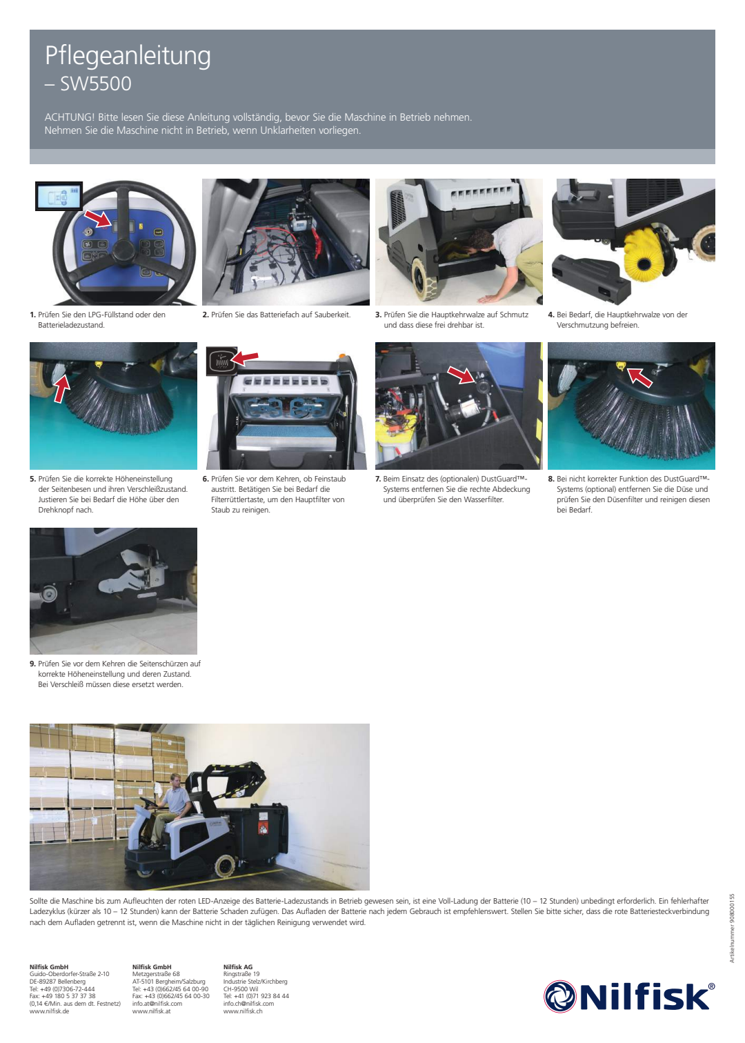 Sw5500 908000155 Pflegeanleitung