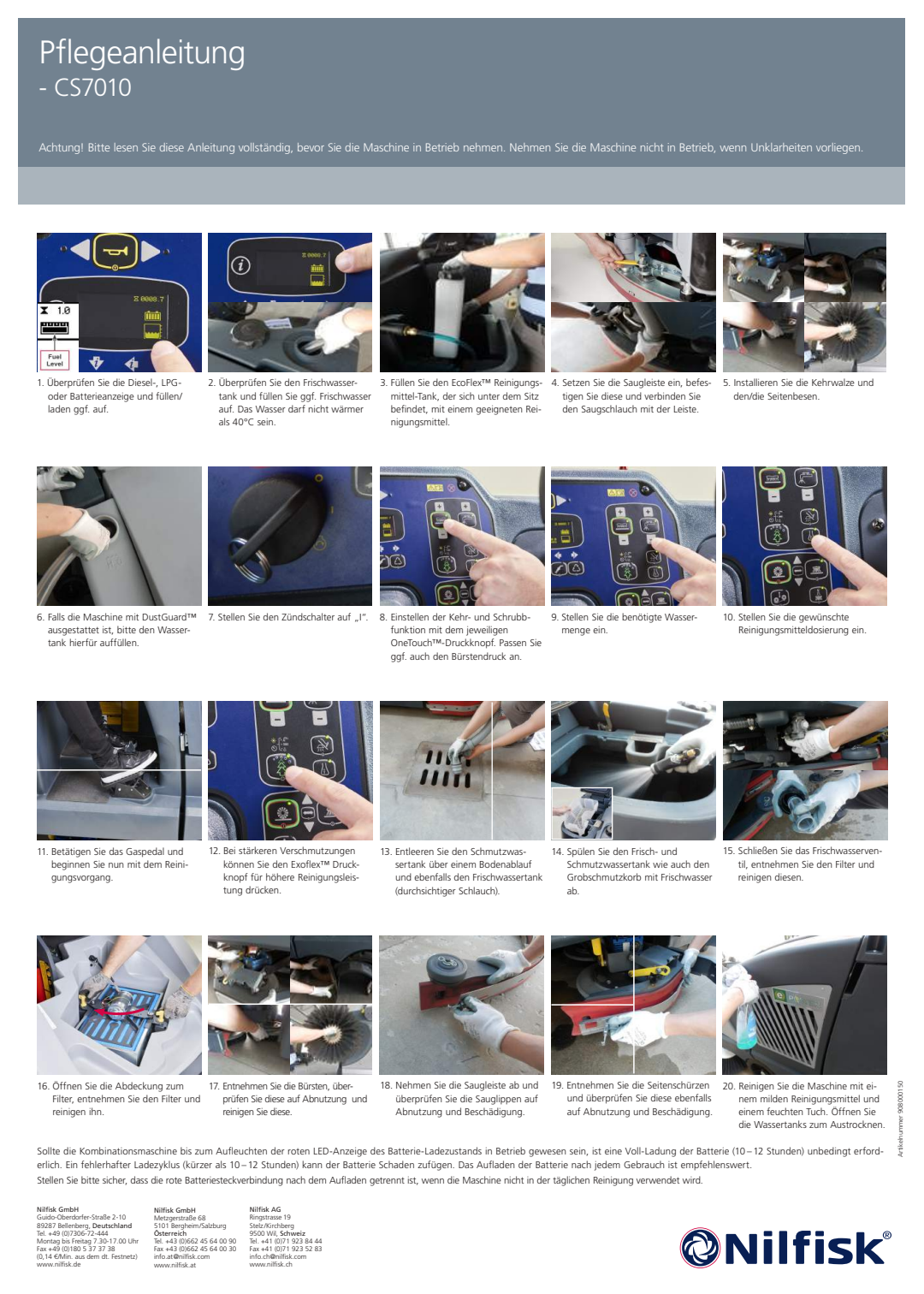 DE Cs7010 Pflegeanleitung (Care Instructions) Document