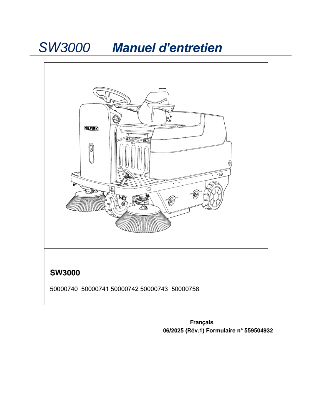 SW3000 Service Manual French 559504932