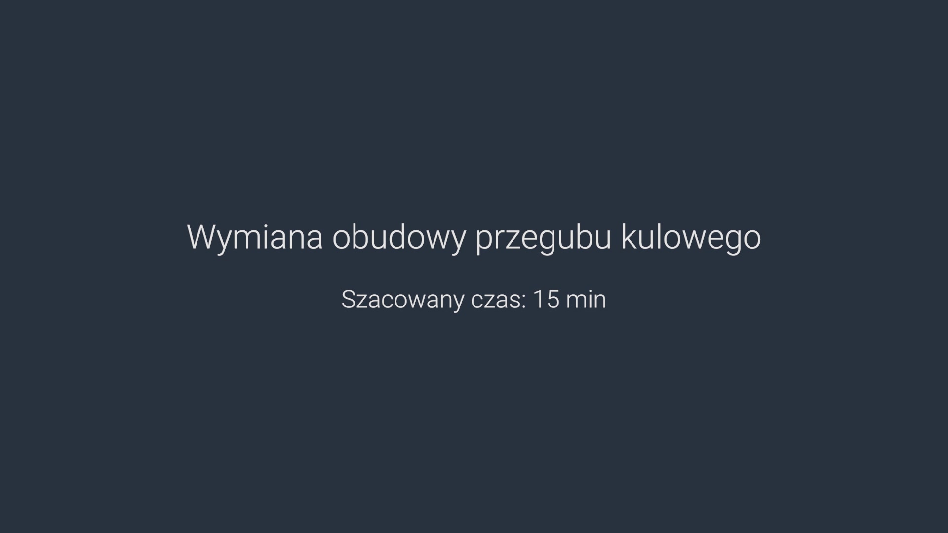 Dryft - wymiana obudowy przegubu kulowego