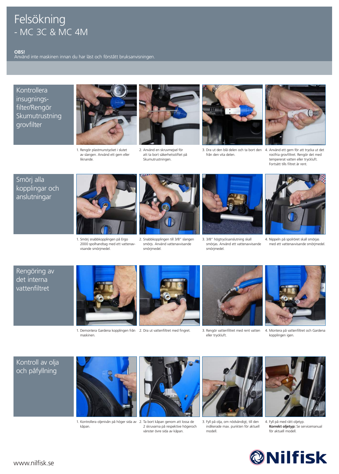 SV SE MC 3C 4M Felsökning (Troubleshooting) Document