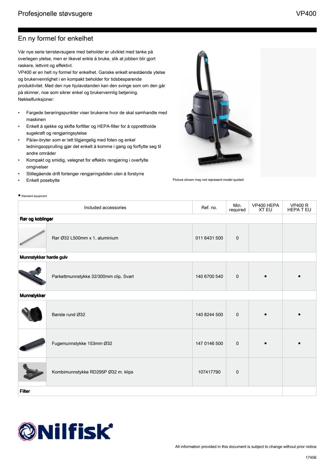 VP400 Factsheet