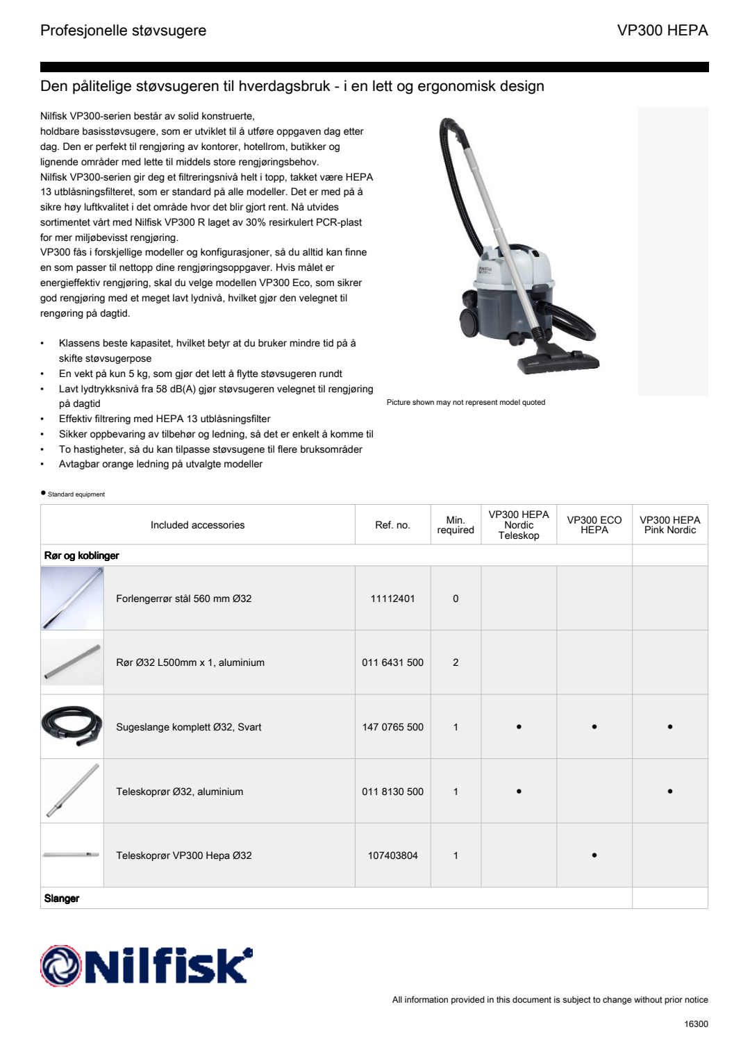 NB NO VP300 R Fact Sheet
