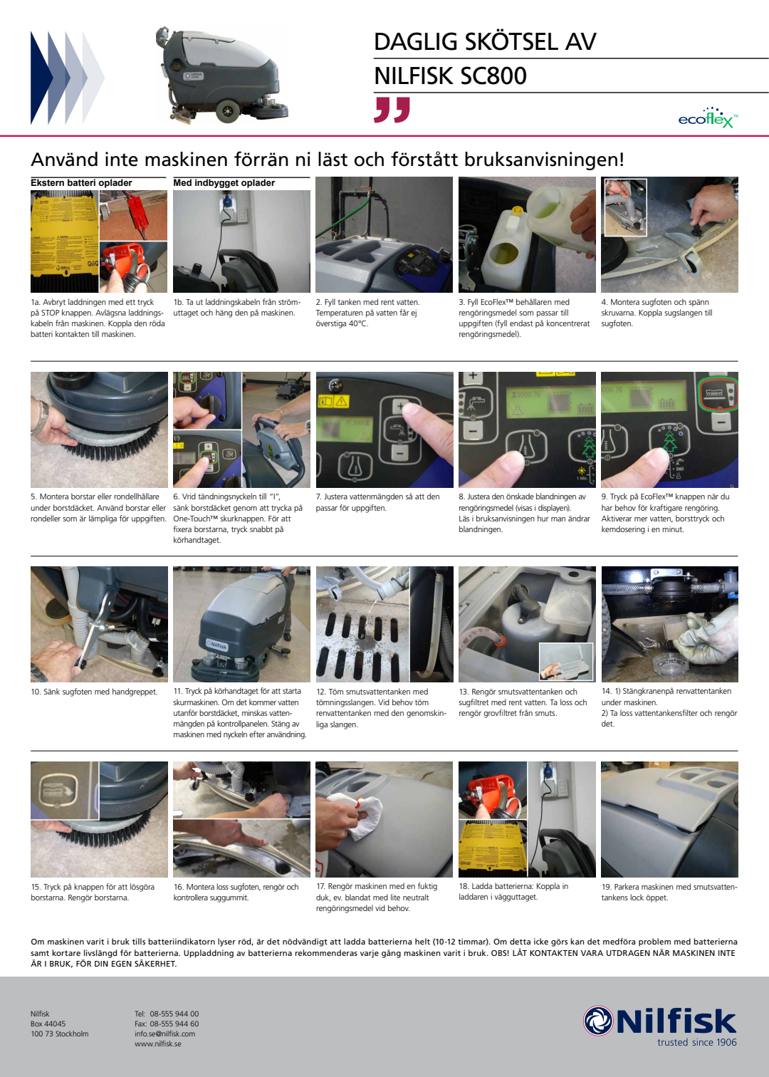 SV SE SC800  DAGLIG SKÖTSEL (Daily Care) Document
