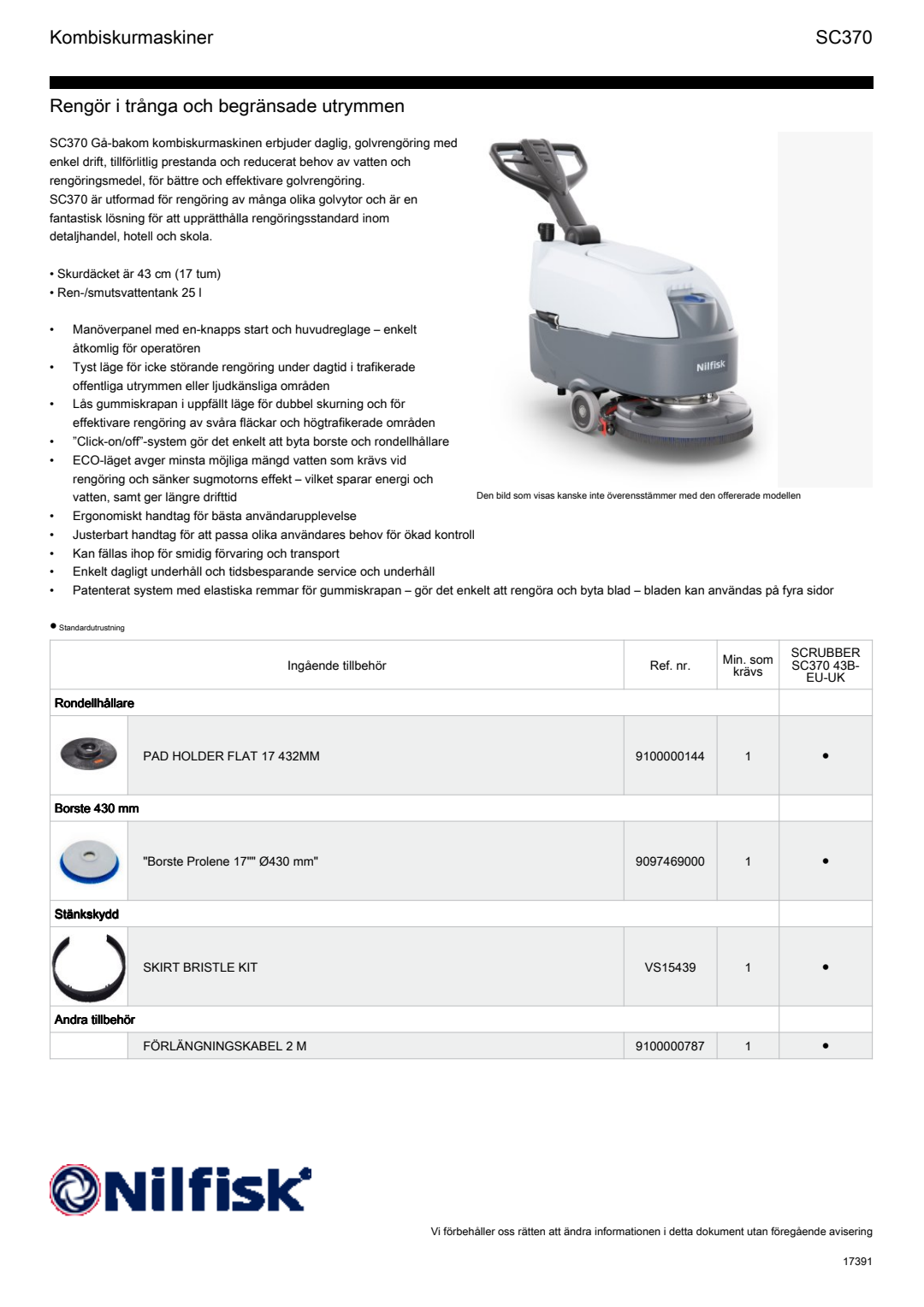 SV SE SC370 Factsheet