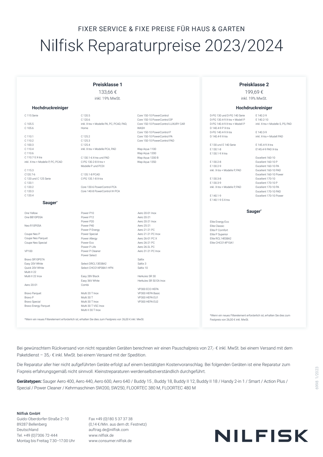 DE Endkunden Service Information For End Customers Document