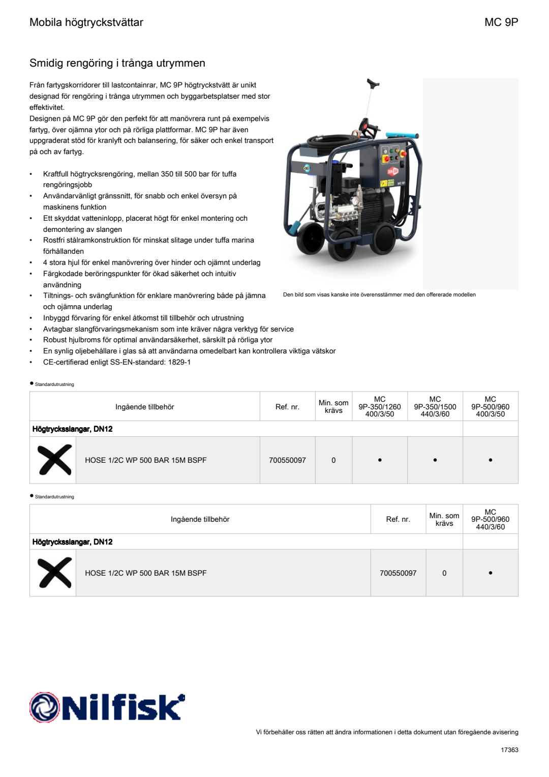 SV SE MC 9P Factsheet