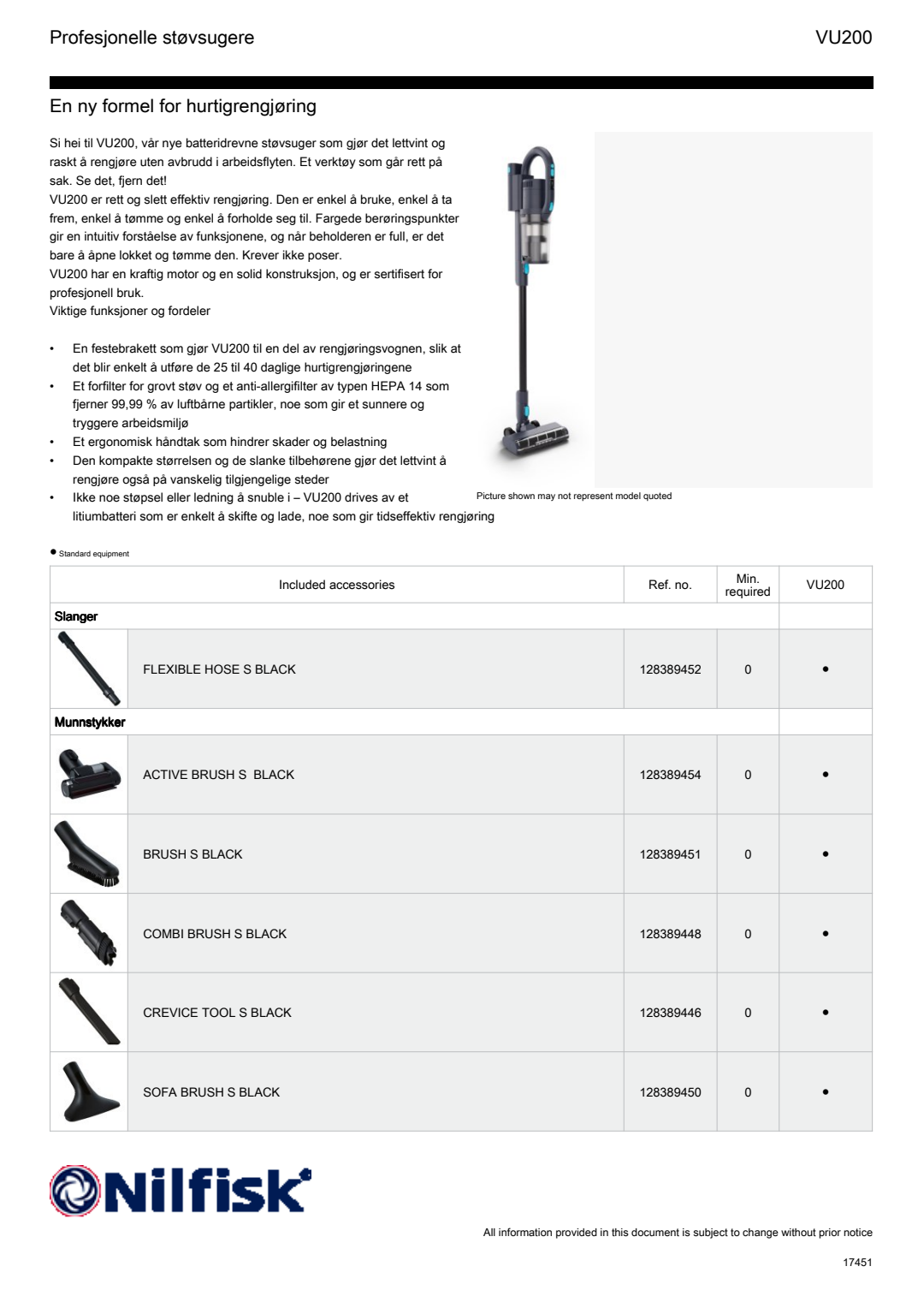 VU200 Factsheet