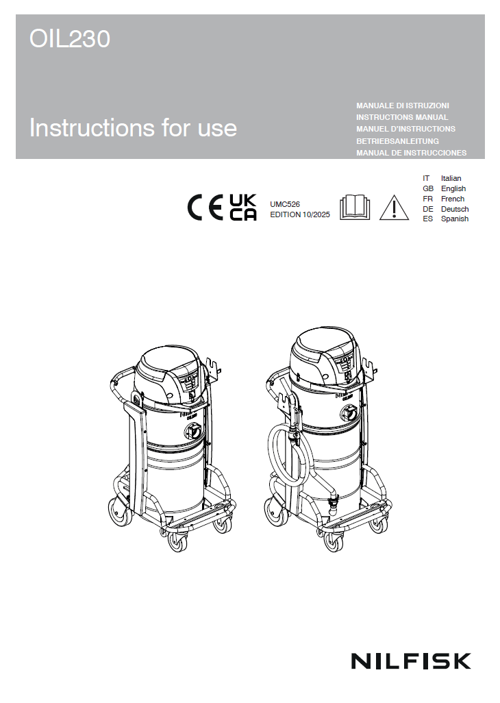 OIL230 Bedienungsanleitungen