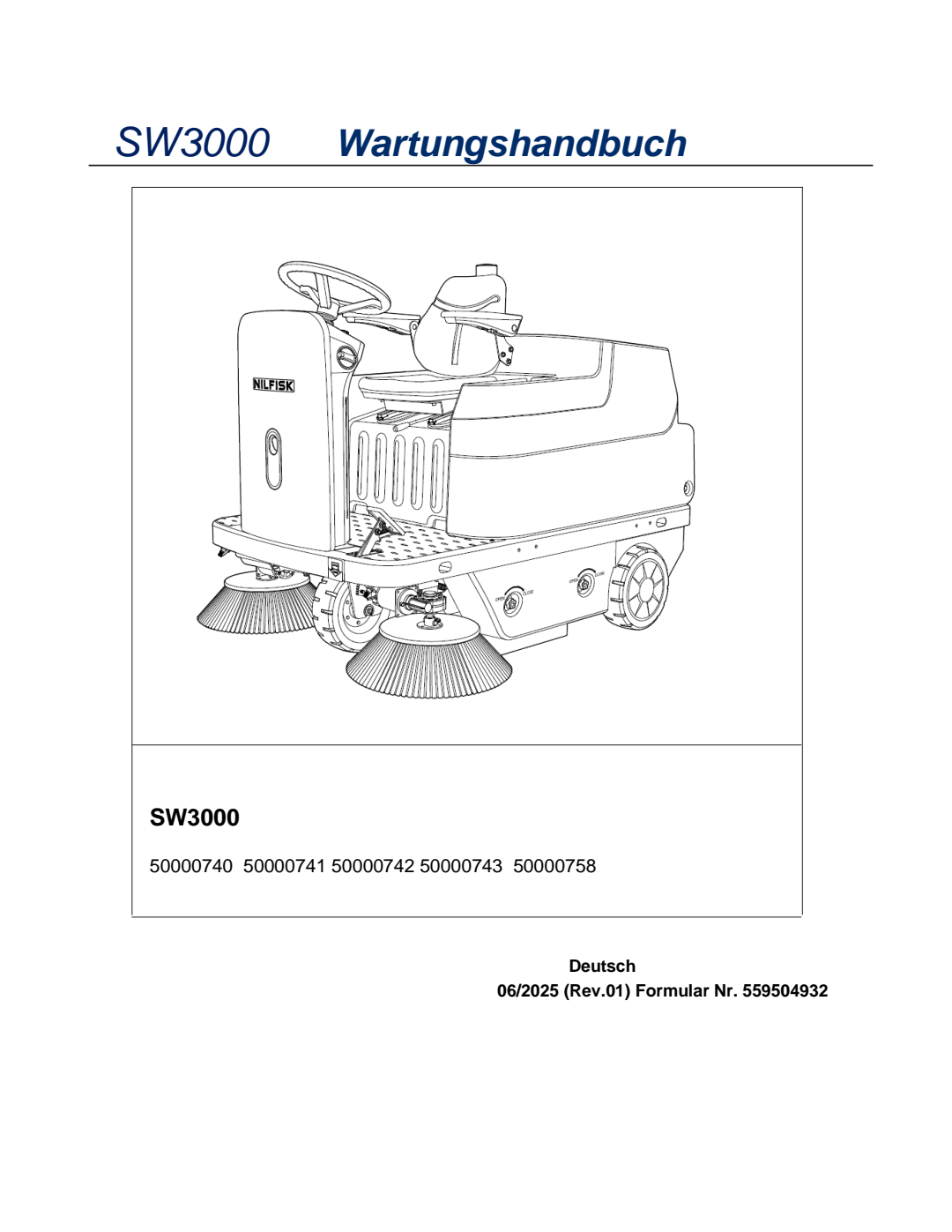 SW3000 Service Manual German 559504932