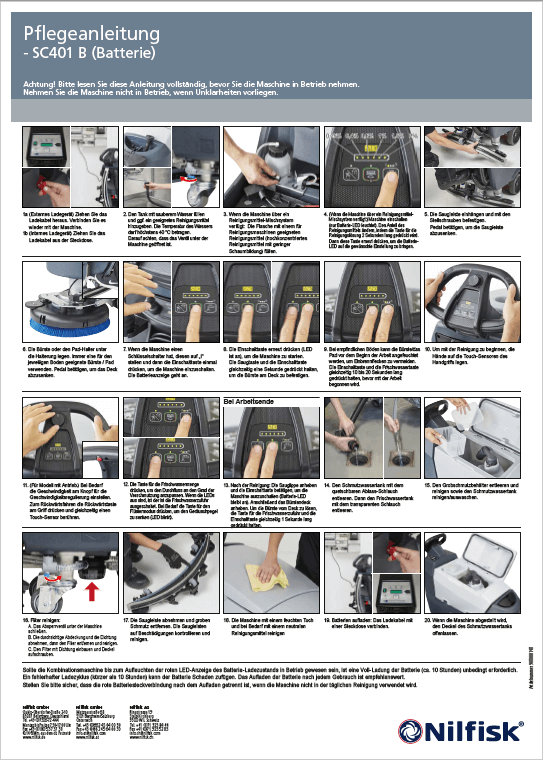 DE SC401B Pflegeanleitung (Care Instructions)
